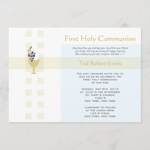First Communion - Boy Invitation