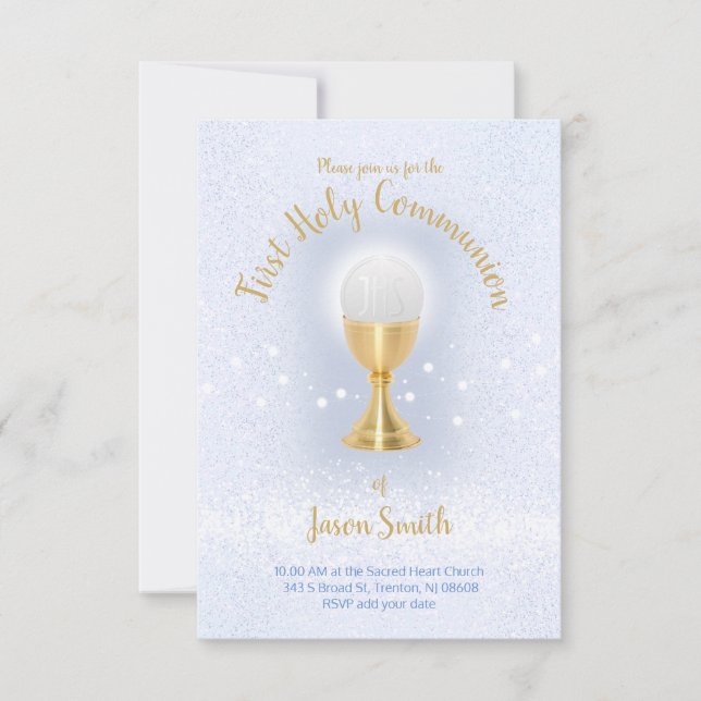 First Communion Catholic Invitation (Front)