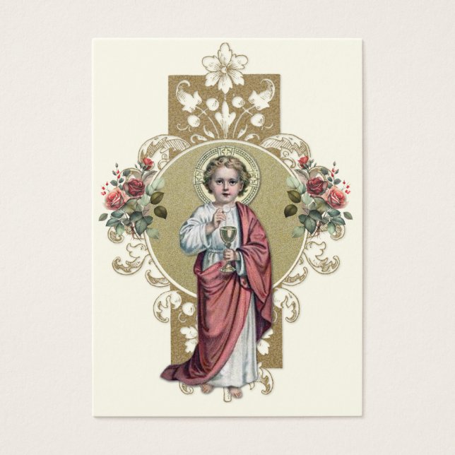 First Communion Catholic Remembrance Holy Card (Front)