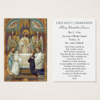 First Communion Catholic Remembrance Holy Card