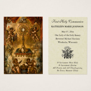 First Communion Catholic Remembrance Holy Card
