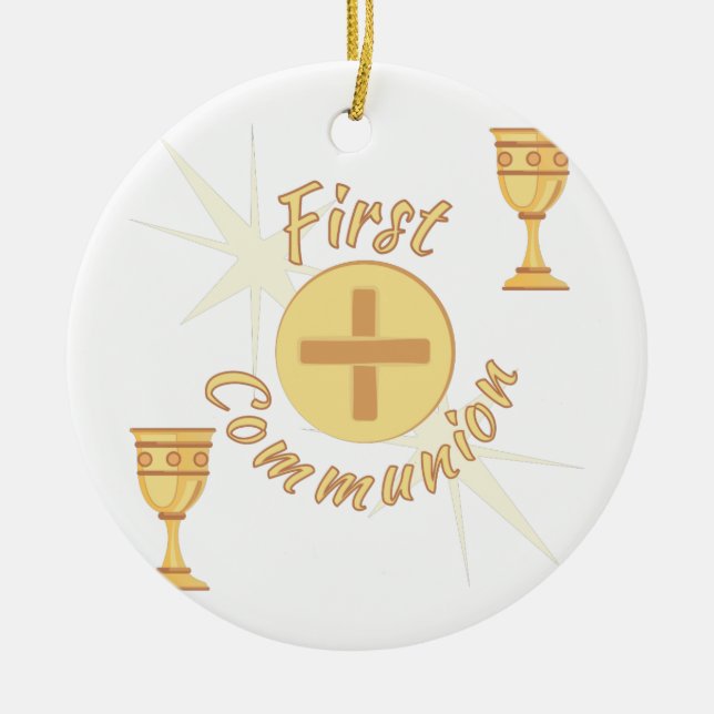 First Communion Ceramic Tree Decoration (Front)