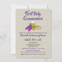 First Communion Chalis Grapes Bread
