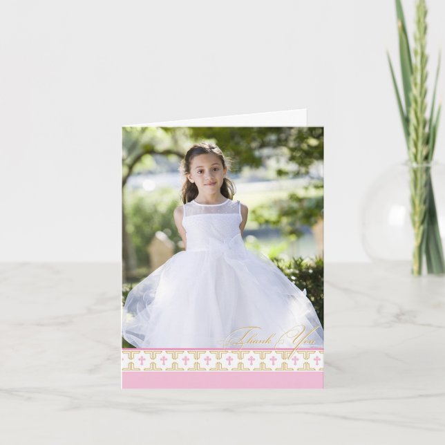 First Communion, Christening | Thank You Card (Front)