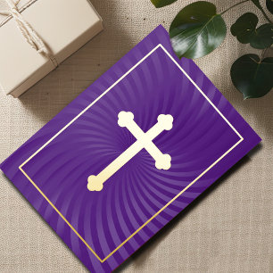 First Communion / Confirmation Purple Swirl Cross