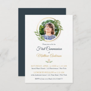 First Communion Custom Photography Invitation