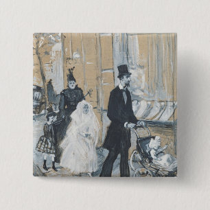 First Communion Day, 1888 15 Cm Square Badge