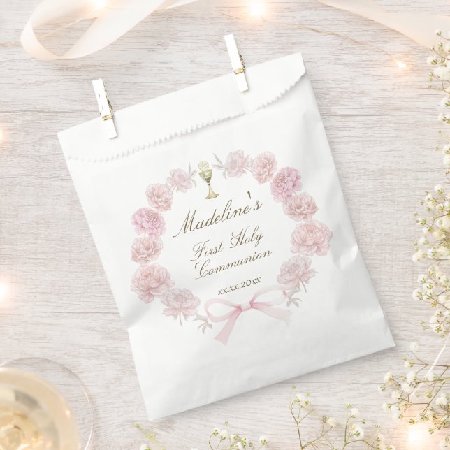 first communion delicate peonies frame favour bags (Clipped)