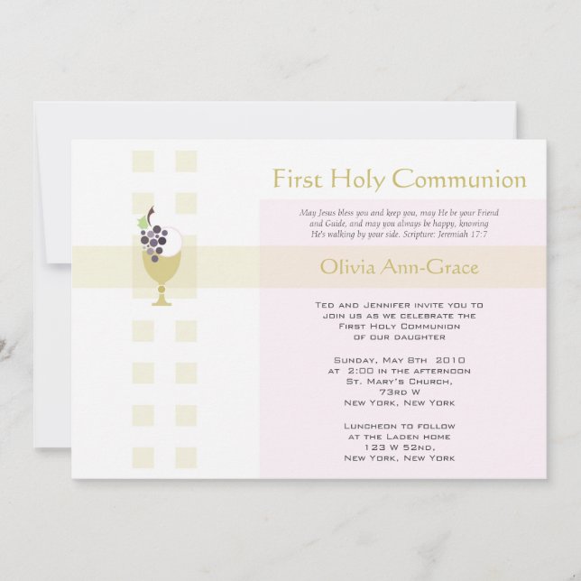 First Communion - Girl Invitation (Front)