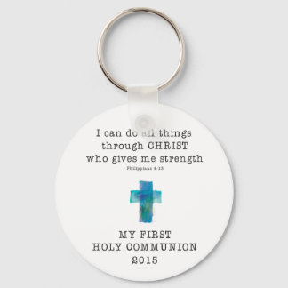 First Communion I Can Do All Things Key Ring