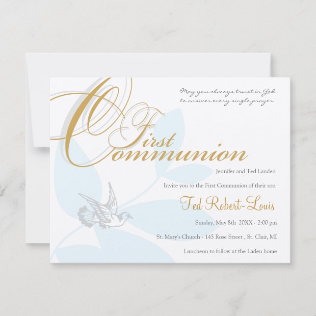 First Communion Invitation (Front)