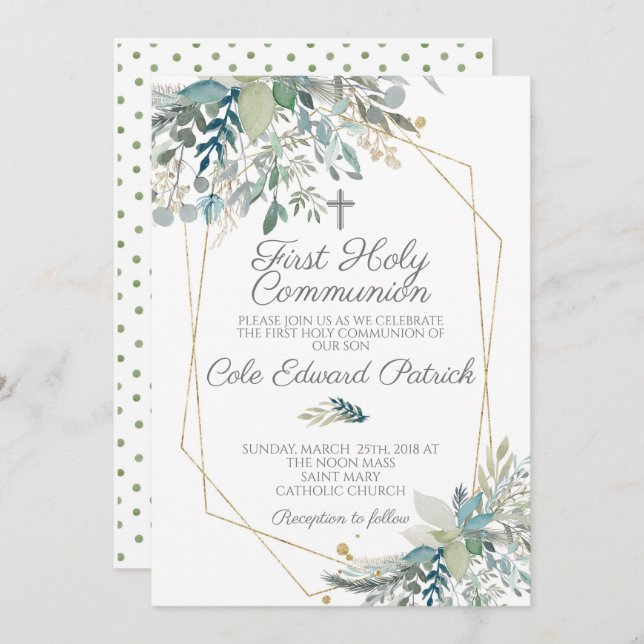 First Communion Invitation (Front/Back)
