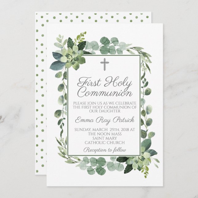 First Communion Invitation (Front/Back)
