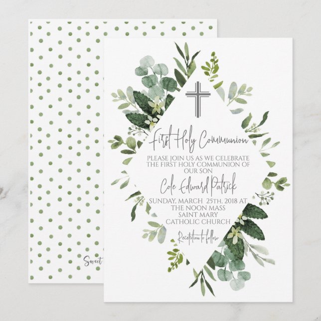 First Communion Invitation (Front/Back)