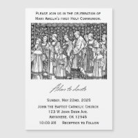 First Communion Invitation- Adoro te Devote