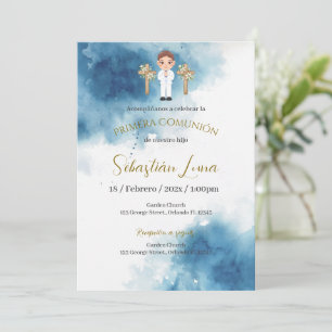 First Communion Invitation Boy