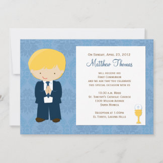 First Communion Invitation for Boy