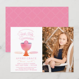 First Communion Invitation - Girl's Picture Invite