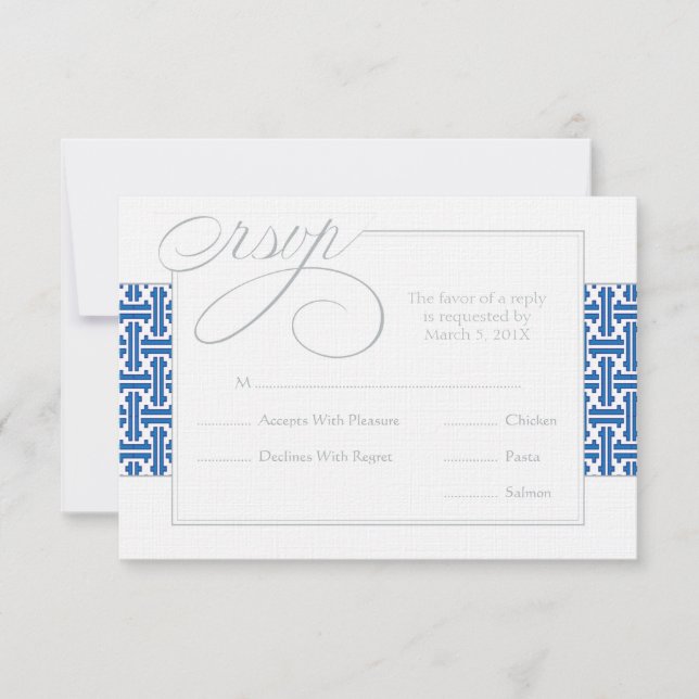 First Communion or Baptism RSVP  |  Navy Card (Front)
