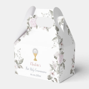 First Communion pale flowers Favour Box