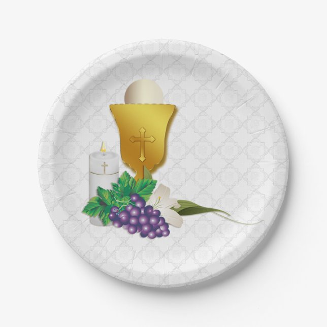 First Communion Paper Plate (Front)
