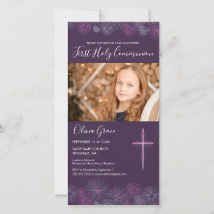 First Communion Photo Card Invite - 1st Communion