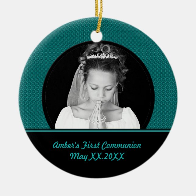 First Communion Photo Ornament (Front)