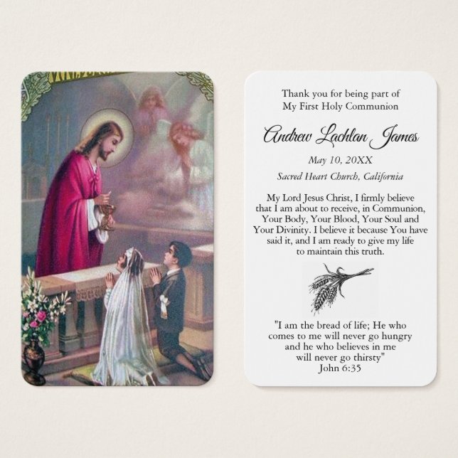 First Communion Prayers | Boy & Girl 2 (Front & Back)