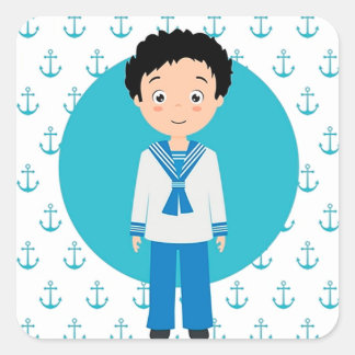 First Communion sailor Square Sticker