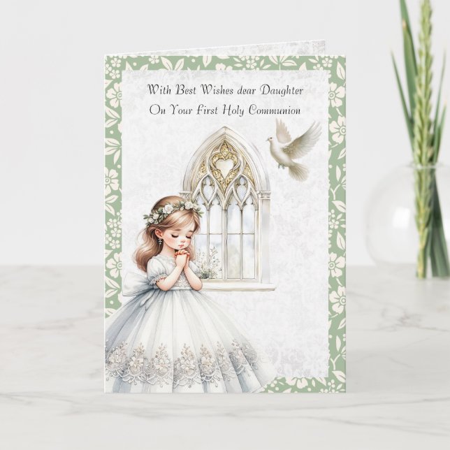 First Communion Special Blessings Greetings Card (Front)