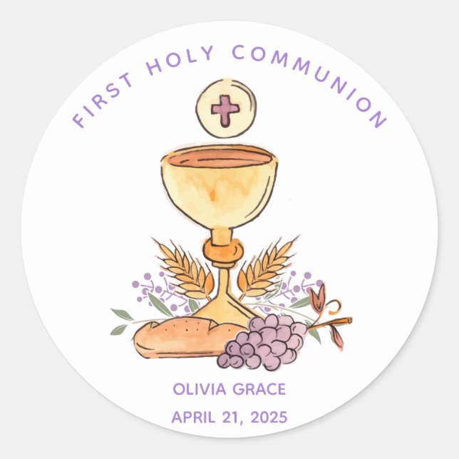 First Communion Symbols Sticker (Front)