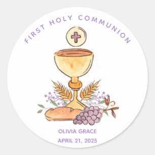 First Communion Symbols Sticker