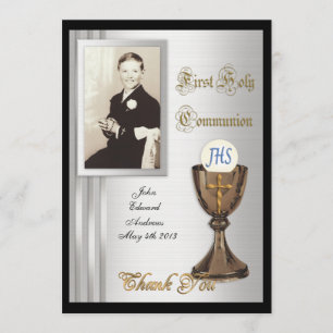 First Communion Thank you card Photo