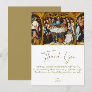 First Communion Thank You Jesus at Last Supper