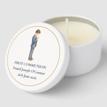 First Communion Watercolor Boy