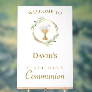 First Communion welcome sign
