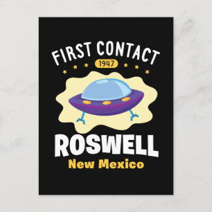 First Contact Roswell New Mexico Alien UFO Postcard