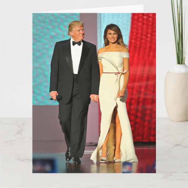 First Couple Donald and Melania Trump Liberty Ball Card (Front)