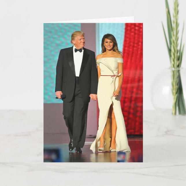 First Couple Donald and Melania Trump Liberty Ball Card (Front)