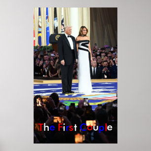 First Couple Donald and Melania Trump Liberty Ball Poster