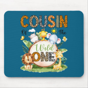 First Cousin Wild Birthday Jungle Safari Mouse Mat