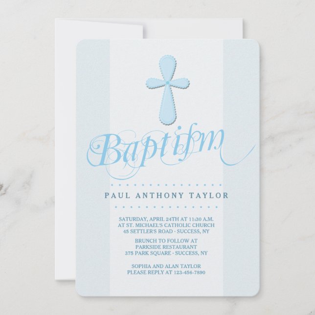 First Cross Baptism Invitation (Front)