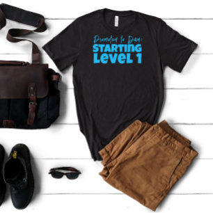 First dad day azure blue letter humour T-Shirt