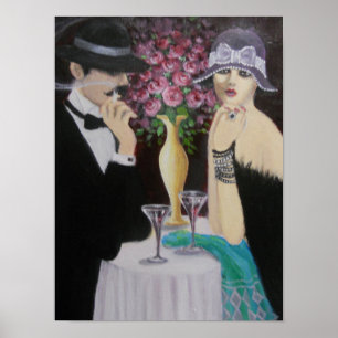 FIRST DATE, ART DECO POSTER