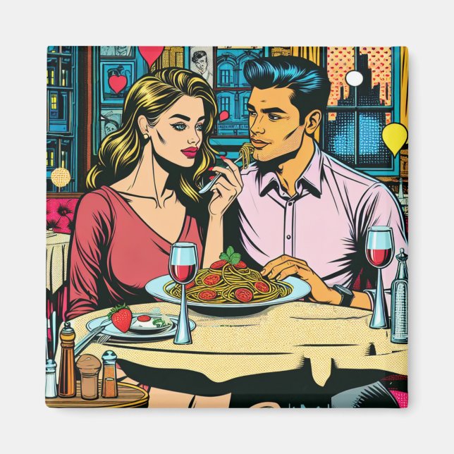 First Date | Spaghettis Dinner Magnet (Front)