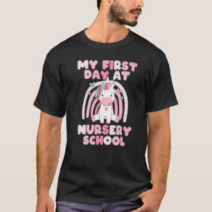 First Day At Nursery School Girl Future Nurse Back T-Shirt