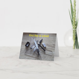 First day at school card