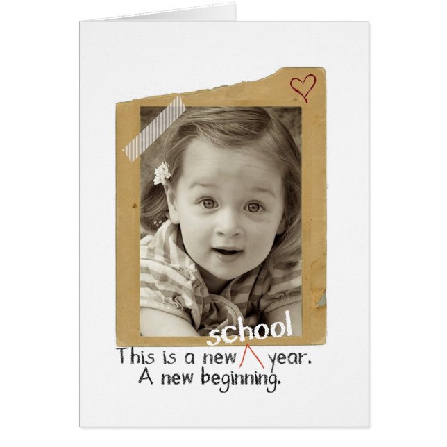 First day back to school photo cards (Front)