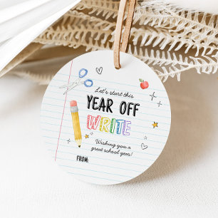 First Day Back to School Round Favour Tags