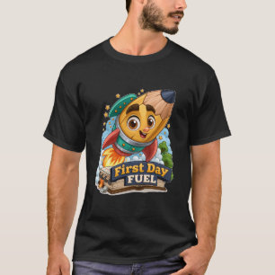 First Day Fuel Cute Pencil Rocket Ship Back To Sch T-Shirt